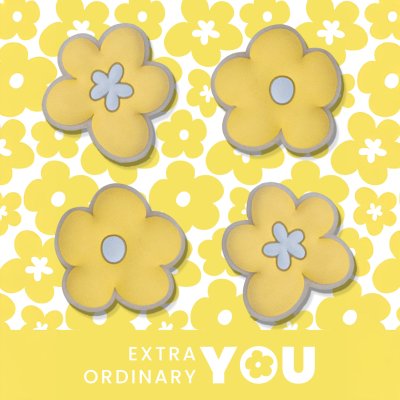 JIBBITZ FLOWER YELLOW