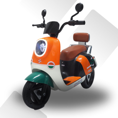 รถมอเตอร์ไฟฟ้าเด็กสกู้ปปี้*มีที่พิง*2มอเตอร์ เล่น usd mp3