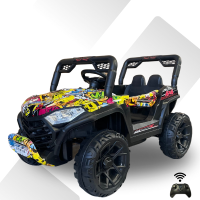 รถเด็กแบตเตอรี่จิ๊ป ออกตัวสมูทมีโยกสไลด์,4มอเตอร์