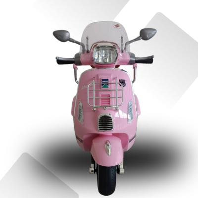 รถเด็กนั่งมอเตอร์ไชค์เวสป้า2ที่นั่งคันใหญ่ มีบูลทูธเสียงเพลง