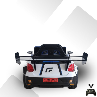 รถเด็กแรลลี่สปอตบังคับบนมือถือ2มอเตอร์ 2แบต12V,บลูทูธUSB AUX