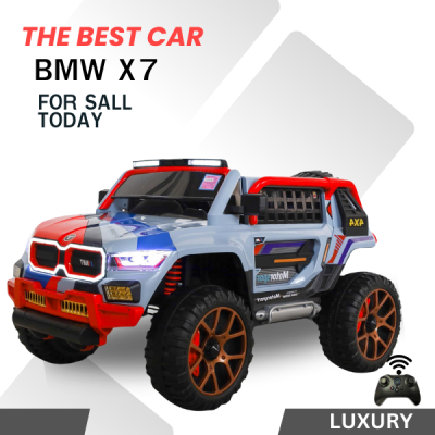 รถเด็กนั่งไฟฟ้า BMW X7 MSport ขับ4×4คันใหญ่ โครงเหล็ก พลาสติกเกรดA+