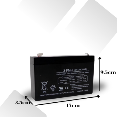 แบตเตอรี่รถเด็กนั่งไฟฟ้า 6v7ah