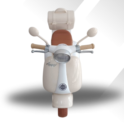 รถมอเตอร์ไฟฟ้าเด็กเวสป้ามินิ*มีกล่องเก็บของ*2มอเตอร์ มีusd mp3