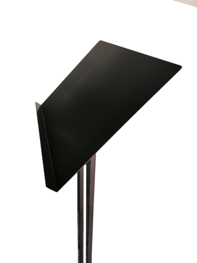 ป้ายเมนูสแตนด์ขนาด A3 แนวนอน ฐานสี่เหลี่ยม เสาเหลี่ยมคู่