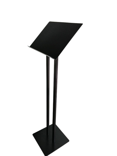 ป้ายเมนูสแตนด์ขนาด A3 แนวนอน ฐานสี่เหลี่ยม เสาเหลี่ยมคู่