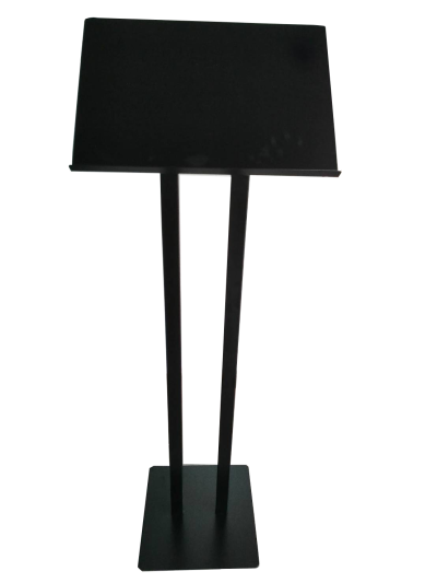 ป้ายเมนูสแตนด์ขนาด A3 แนวนอน ฐานสี่เหลี่ยม เสาเหลี่ยมคู่