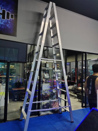 บันไดอลูมิเนียมทรง A ขึ้น-ลง 1 ทาง รุ่นขาใหญ่ (BARCO)