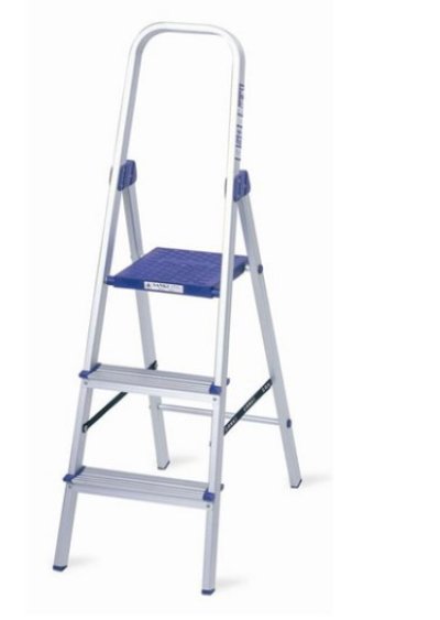 บันไดอลูมิเนียมพื้นยืนมีมือจับ (SANKI)