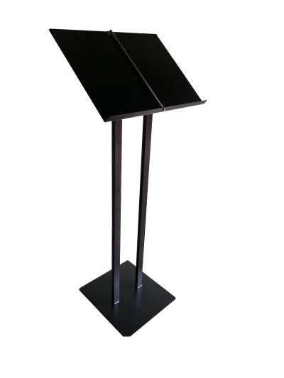 ป้ายเมนูสแตนด์ขนาด A3 แนวนอน ฐานสี่เหลี่ยม เสาเหลี่ยมคู่