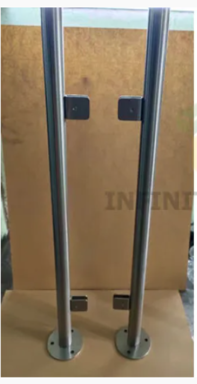 TD-06 เสาจับกระจกสแตนเลสกลม