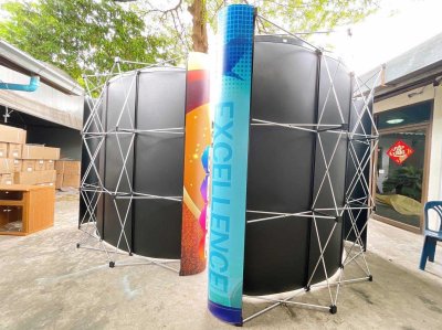 Backdrop  หน้าตรง ด้านข้างโค้ง