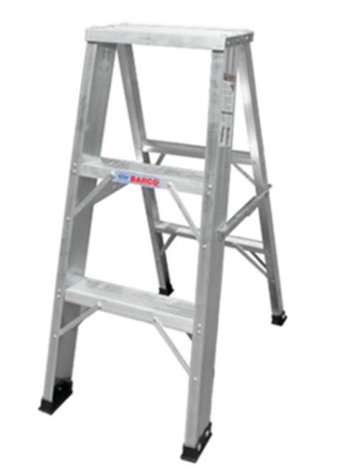บันไดอลูมิเนียมทรง A ขึ้น-ลง 1 ทาง (BARCO)