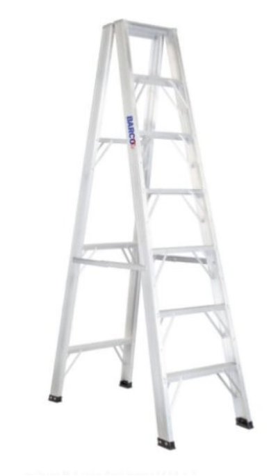 บันไดอลูมิเนียมทรง A ขึ้น-ลง 1 ทาง รุ่นขาใหญ่ (BARCO)