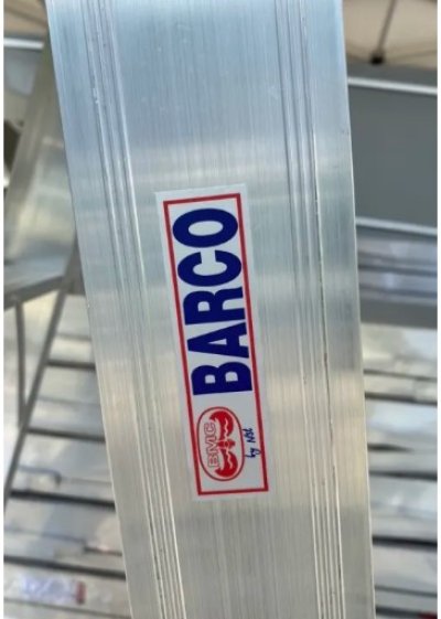 บันไดอลูมิเนียมทรง A ขึ้น-ลง 1 ทาง รุ่นขาใหญ่ (BARCO)