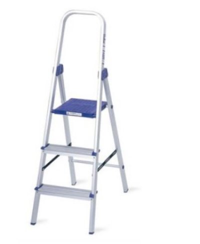 บันไดอลูมิเนียมพื้นยืนมีมือจับ (SANKI)