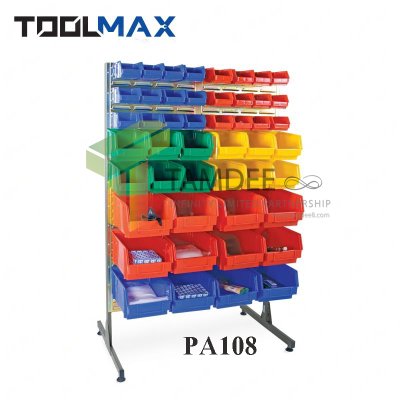 PA108 โครงแผงแขวนกล่องอะไหล่ ชนิดชุบซิงค์ หน้าเดียวตั้งพื้น