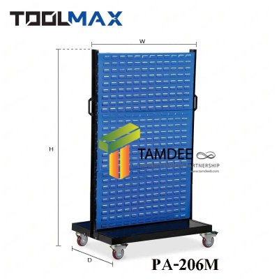 PA-206M  โครงแผงแขวนกล่องอะไหล่ติดล้อ 2 ด้าน