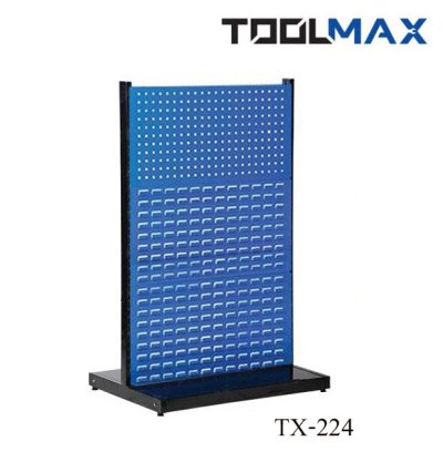 TX-224 โครงแผงแขวนเครื่องมือและกล่องอะไหล่ตั้งพื้น 2 ด้าน