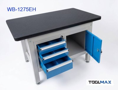 WB-1275EH  โต๊ะช่าง + 3 ลิ้นชัก + ตู้บานเปิด  TOOLMAX