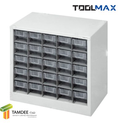 CB0505Nตู้ใส่กล่องอะไหล่แบ่างช่อง25ช่องตู้สีเทากล่องใส