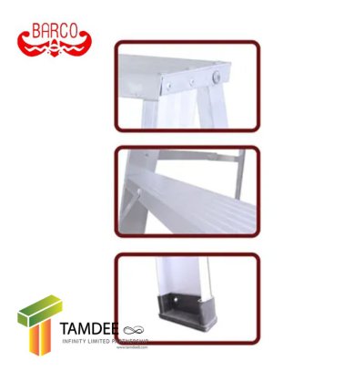 LD-BC12 บันไดอลูมิเนียมทรง A ขึ้น ลง1ทาง12ฟุต ยี่ห้อBarco