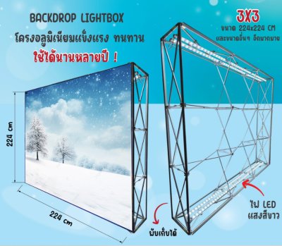 Backdrop popup seg มีไฟ