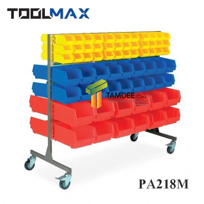 PA218M  โครงแผงแขวนกล่องอะไหล่ ชนิดชุบซิงค์ สองหน้าติดล้อ