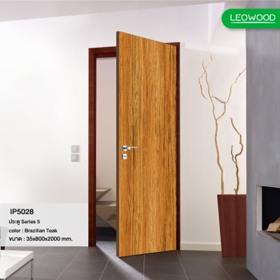 ประตู iDoor Premium S5 (IP5028) - Brazilian Teak ขนาด 3.5x80x200 ซม.