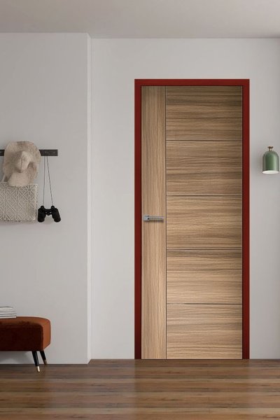 ประตู iDoor Premium S4 สี Brownie Oak ขนาด 35x800x2000 มม.