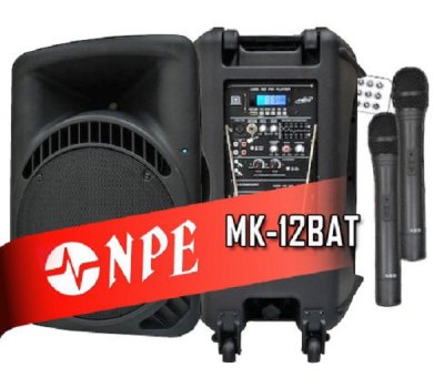 ลำโพงพกพา NPE MK-12BATลำโพงล้อลาก  ขนาด12นิ้ว ลำโพงพร้อมไมค์พกพา