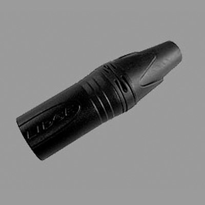 คอนเนคเตอร์ ปลั๊ก XLR ตัวผู้ชุบทอง 3 ขา ท้ายยาง สำหรับเข้าสาย LIDGE YM-002B