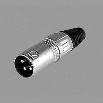 คอนเนคเตอร์ ปลั๊ก XLR ตัวผู้ 3 ขา ท้ายเหล็ก สำหรับเข้าสาย LIDGE YM-014