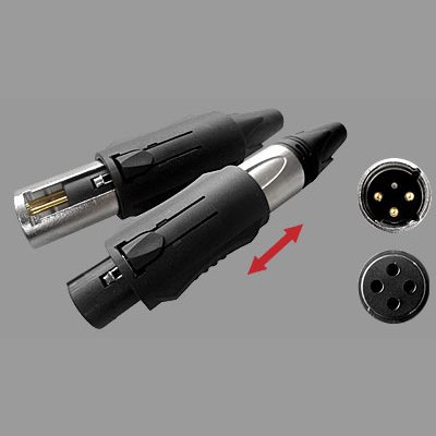 คอนเนคเตอร์ ปลั๊ก XLR ตัวผู้ + แจ๊ค XLR ตัวเมีย สำหรับเข้าสาย LIDGE YM-023D