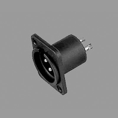 คอนเนคเตอร์ติดแท่น ปลั๊ก XLR ตัวผู้ 3 ขา สำหรับติดแท่น LIDGE YM-050