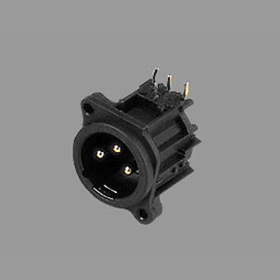 คอนเนคเตอร์ลงปริ้นท์ ปลั๊ก XLR ตัวผู้ 3 ขา สำหรับลงปริ้นท์ LIDGE YM-063