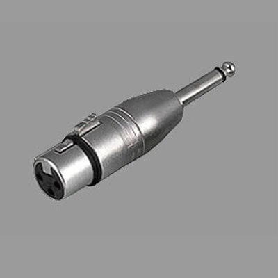 คอนเนคเตอร์ adapter แจ๊ค XLR ตัวเมีย 3 ขา - ปลั๊กโฟนโมโน 1/4" ตัวผู้ LIDGE YM-085