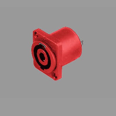 คอนเนคเตอร์ติดแท่น แจ๊คสปีกคอนสี่เหลี่ยมเล็ก 4 ขา สำหรับติดแท่น (สีแดง) LIDGE YM-115R