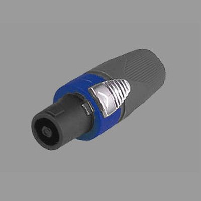 คอนเนคเตอร์ ปลั๊กสปีกคอน 4 ขา สำหรับเข้าสาย (สีน้ำเงิน) LIDGE YM-122A (Blue)