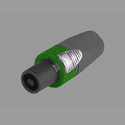 คอนเนคเตอร์ ปลั๊กสปีกคอน 4 ขา สำหรับเข้าสาย (สีเขียว) LIDGE YM-122A (Green)