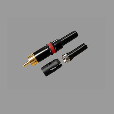 คอนเนคเตอร์ ปลั๊ก RCA สำหรับเข้าสายขนาด 5 มม./6 มม. (สีแดง) LIDGE YM-373R