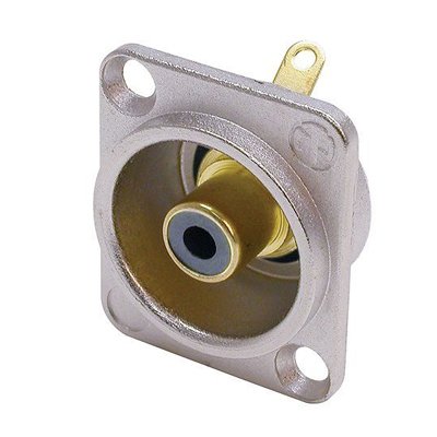 คอนเนคเตอร์ติดแท่น RCA ตัวเมียสีดำ NEUTRIK NF2D-0