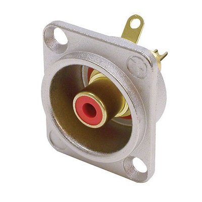 คอนเนคเตอร์ติดแท่น RCA ตัวเมียสีแดง NEUTRIK NF2D-2