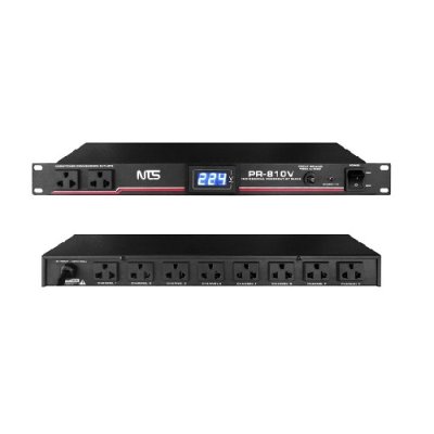 เพาเวอร์เบรกเกอร์ NTS PR-810V  เบรกเกอร์ 3 ขา ขนาด 10 ช่อง + โวลท์มิเตอร์