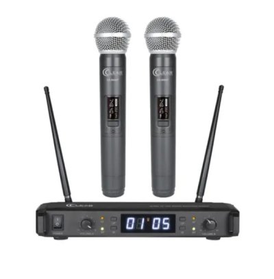 ไมโครโฟนไร้สายแบบคู่ CLEARSOUND CS-500  Dual Handheld Wireless Microphone