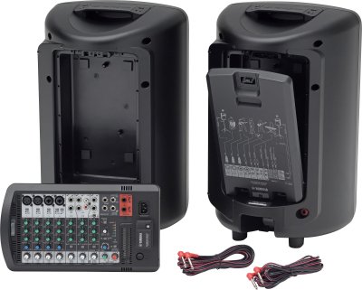 ชุดเครื่องเสียง ลำโพงพกพา YAMAHA STAGEPAS 400bt 400-watt, 8-channel powered mixer, 2 x 8" speakers, Bluetooth input