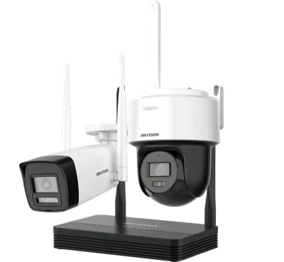 กล้องวงจรปิด HIKVISION รุ่น DS-J142I/NKS422W03H : 2MP H.265 One bullet + One PTDome WiFi NVS Kit