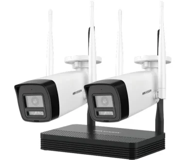 กล้องวงจรปิด HIKVISION รุ่น DS-J142I/NKS422W0H : 2MP H.265 TWO bullet WiFi NVS Kit