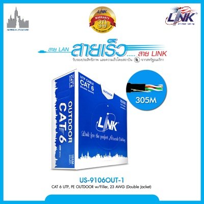 CAT 6 UTP, PE OUTDOOR w/Filler, 23 AWG (Double Jacket) Black 100 M./Easy Bx.