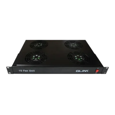 พัดลมระบายอากาศ สำหรับตู้แร็ค ขนาด 1U แบบถาด 4 WAYS GLINK รุ่น GCA-04
